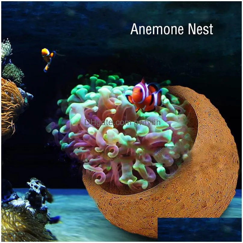 decorative objects figurines anemone nest prevent running away clay and live rock made for aquarium reef tank plants 230515