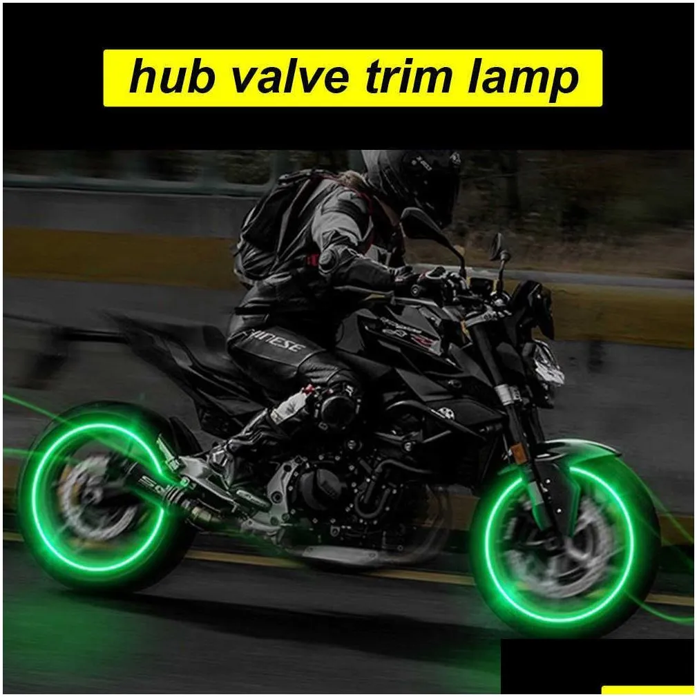 New 4 Pcs Wheel Lights Cap Car Auto Wheel Tire Tyre Air Valve Stem LED Light Cap Cover Accessories For Bike Car Motorcycle Waterproo