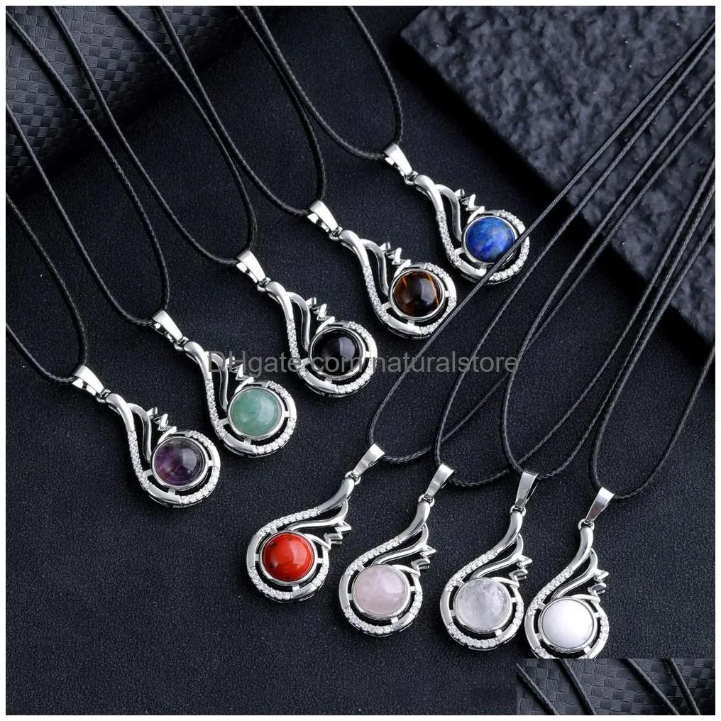 Charms Water Drop Charms Stone Healing Crystal Simple Fashion Rose Quartz Pendant Pendo For Women Girl Party Wedding Drop Delivery Jew Dh6Uq