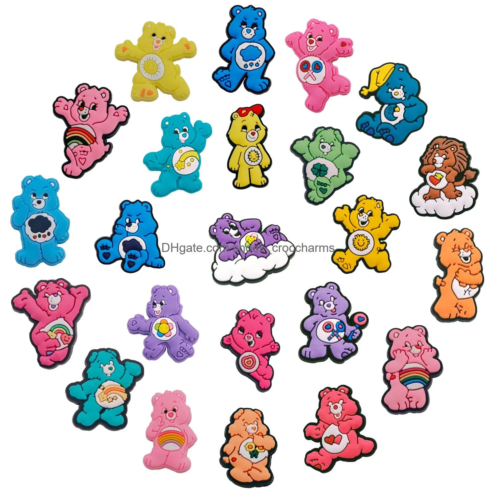 cute cartoon bear shoe charms for croc charms jibb for croc girls croc charms for teens croc accessories croc decoration