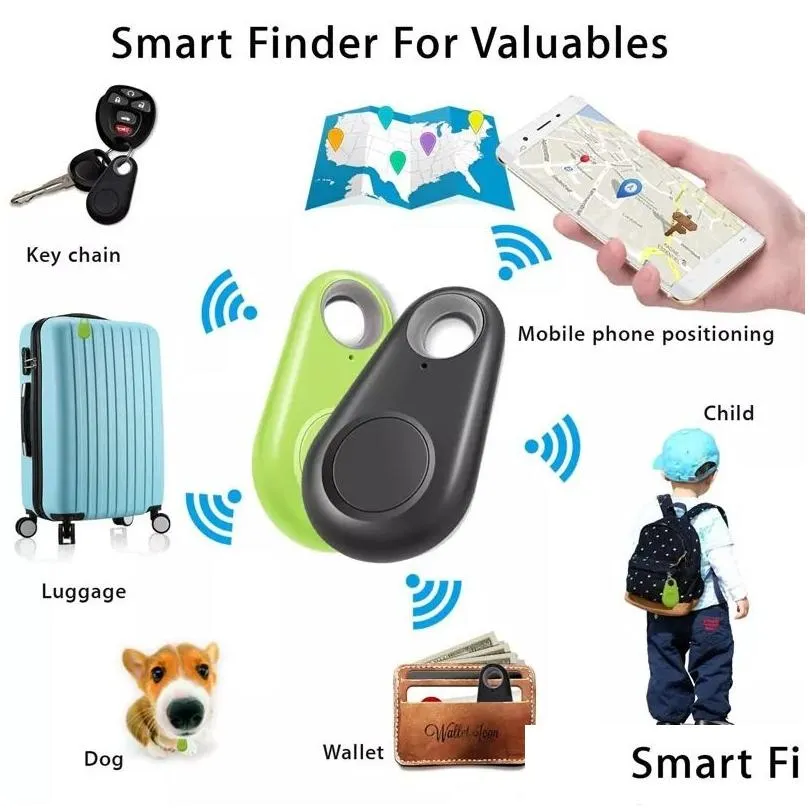 wholesale Car Alarms Tracker Wireless Bluetooth Child Pets Wallet Key Finder GPS Locator Anti-lost Alarm Smart Tag With Retail Bag