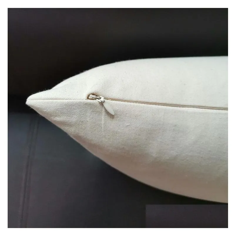 17*17 inches Natural Canvas Pillow Case Undyed Cotton Throw Cushion Cover Blank Sofa Pillow Casefor hand-painting
