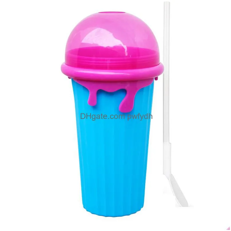 500ml slushy ice cup frozen magic squeeze cup cooling maker cup ze mug milkshake smoothie mug rra4792