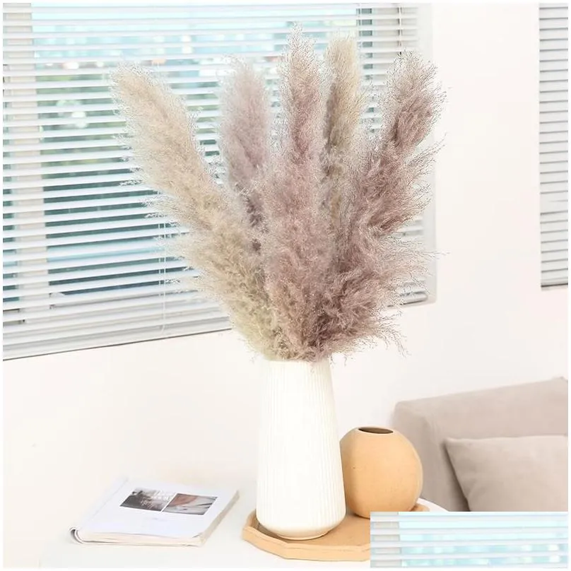 80cm Pampas Grass Natural Reed Wedding Dried Flower Large Ceremony Modern Home Decoration Valentines Day Fast Shipping