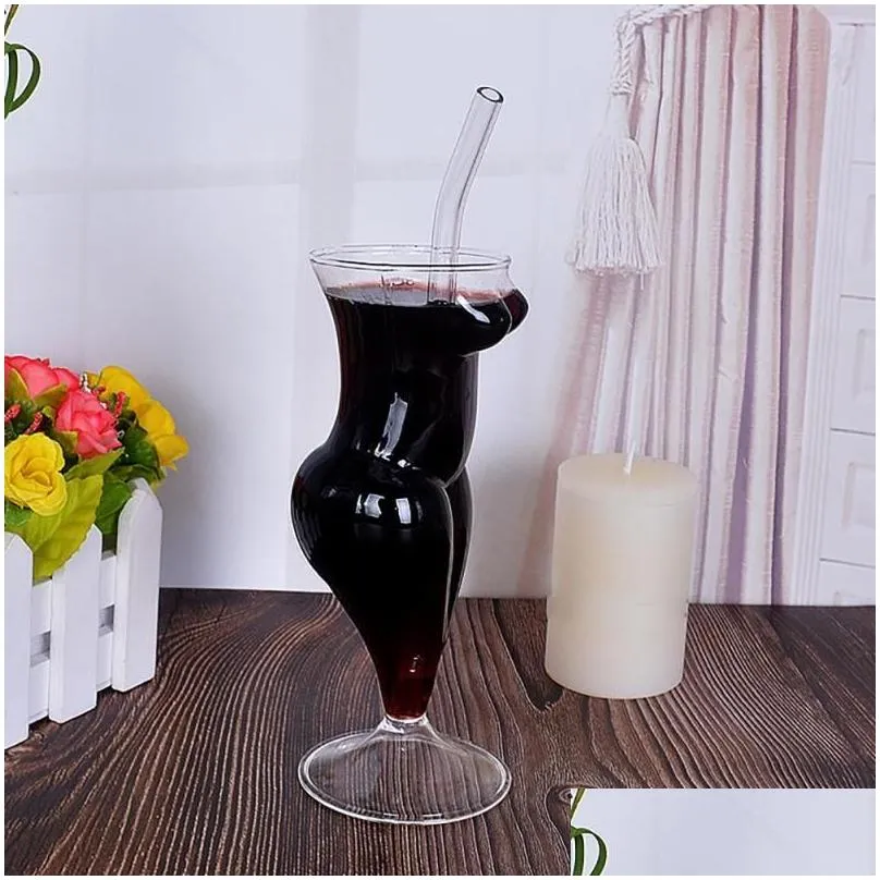 Creative Glass Cup Whiskey Glasses Wine S Lady Men Body Shape Chest Beer For 8