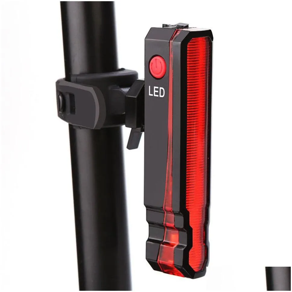 USB Rechargeable Front Rear Bicycle Light Laser LED Bike Taillight Cycling Helmet Light Lamp Mount Bicycle Accessories