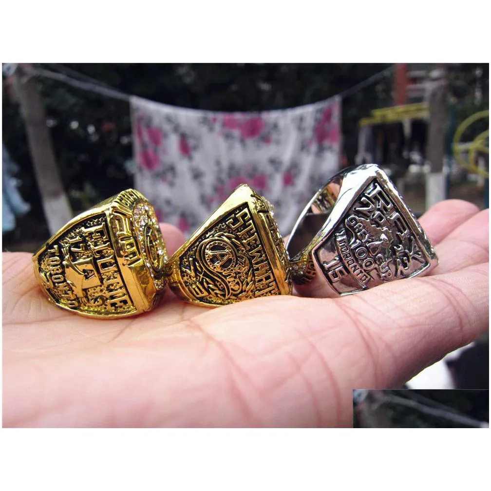 Cluster Rings 3Pcs 1996 1997 2012 Toronto Argonauts The Grey Cup Championship Ring Set Men Fan Souvenir Gift Wholesale Drop Drop Deliv Dhkax