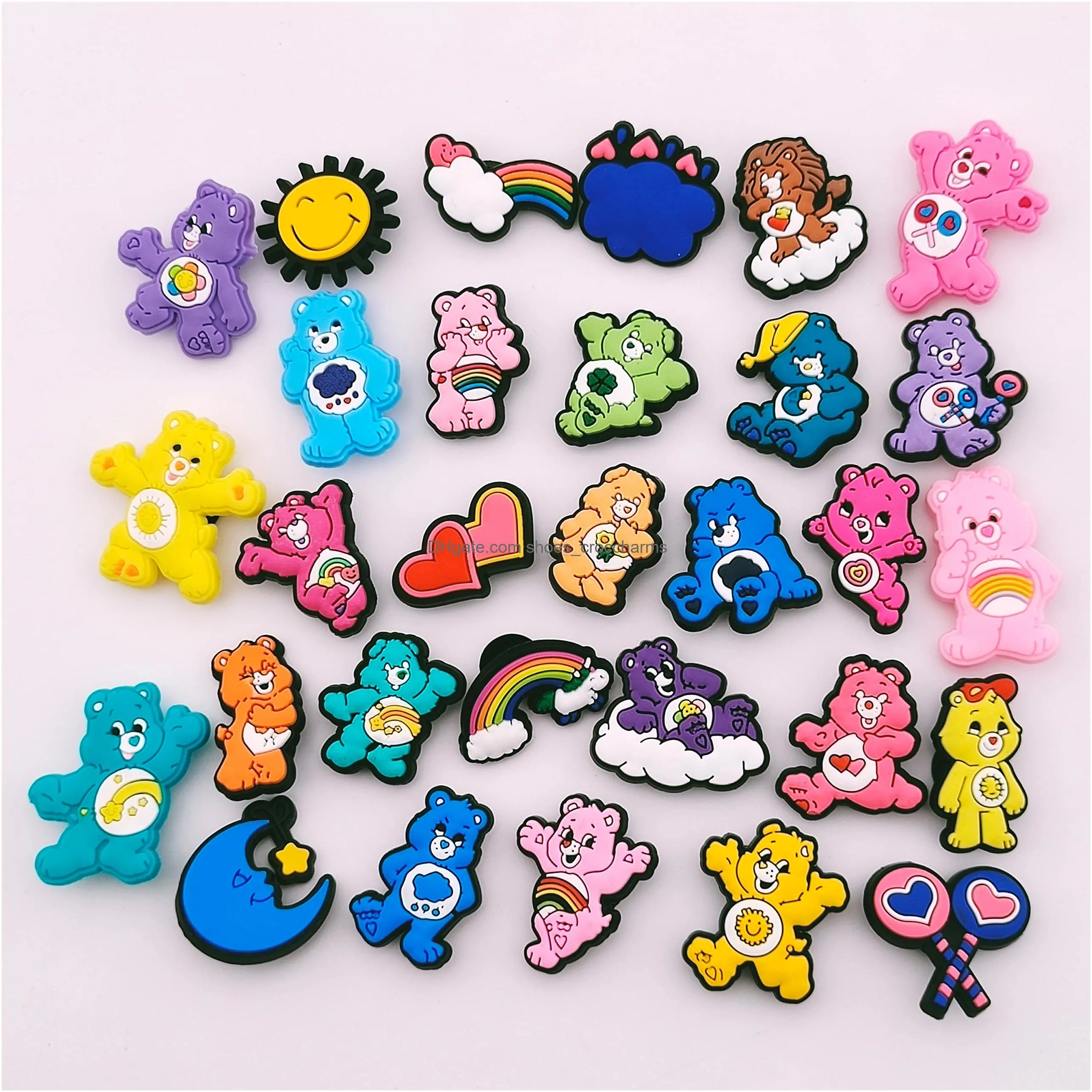 cute cartoon bear shoe charms for croc charms jibb for croc girls croc charms for teens croc accessories croc decoration