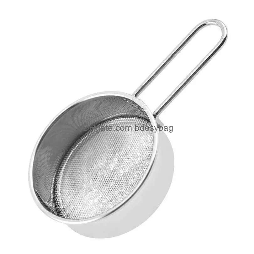 stainless steel flour sieve handheld mesh screen filter various uses baking sifter with handle flour strainer lx5280