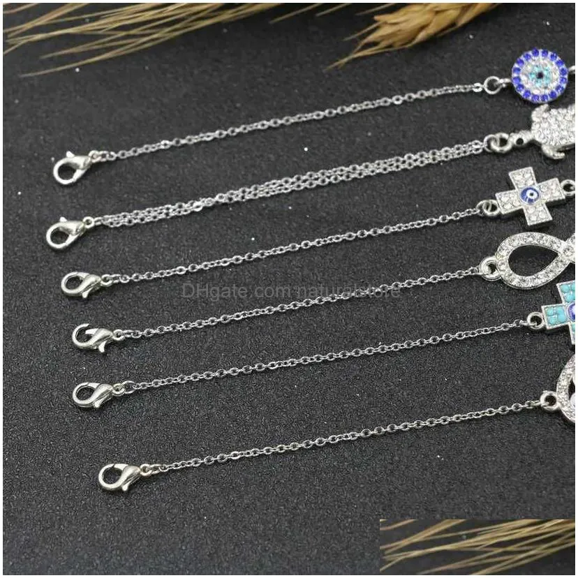 Charm Bracelets Charm Bracelets Elegant Love Heart Bracelet For Women Chain Sier Color Jewelry Gift R231024 Drop Delivery Jewelry Brac Dhupi
