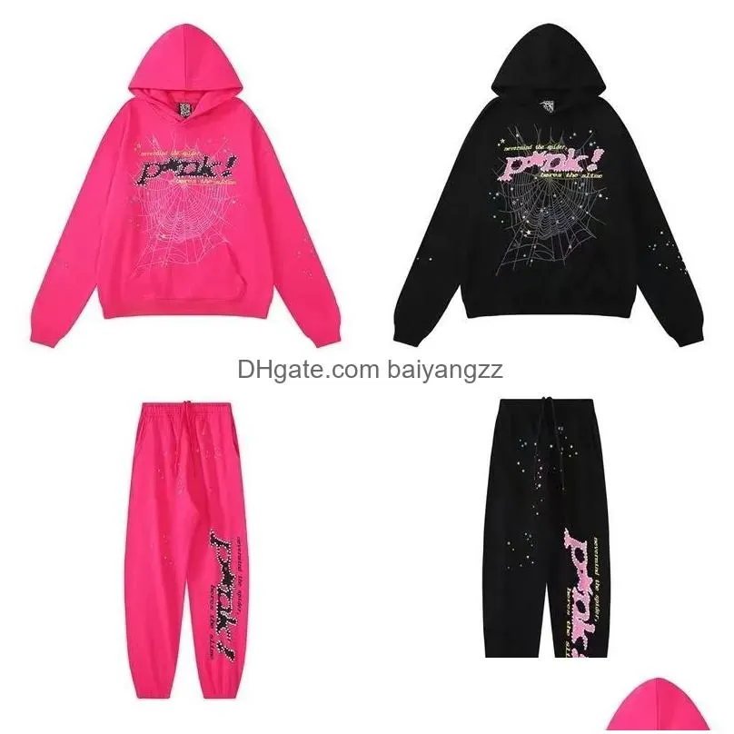 designer s-xl designer  555555 mens hoodie hoodie pullover young thug  men women pants foam web spider sweatshirts tracksui