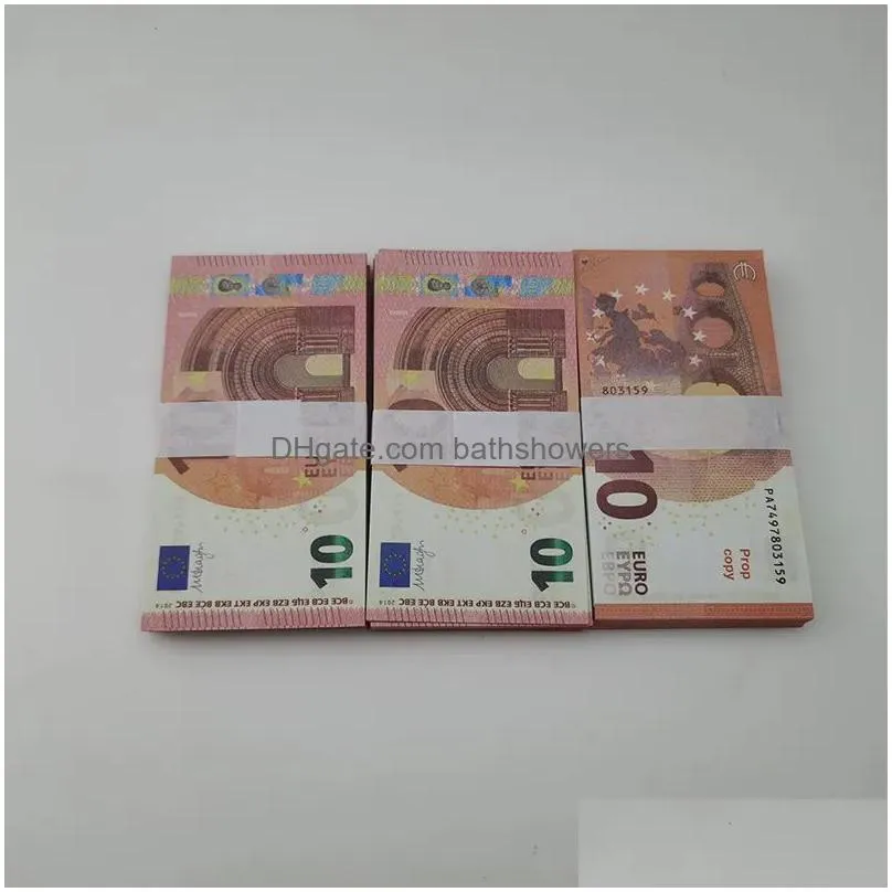 party supplies movie money banknote 5 10 20 50 dollar euros realistic toy bar props copy currency faux-billets 100pcs/pack