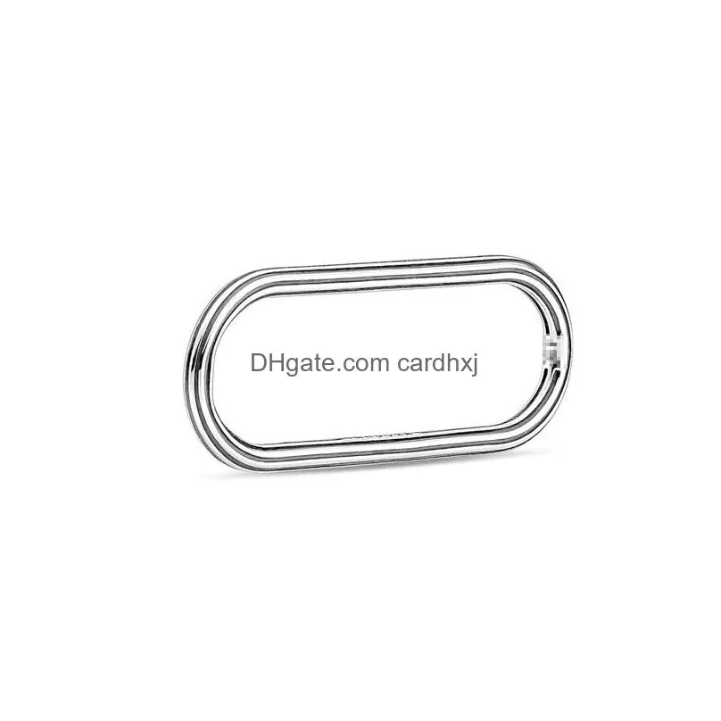 Charms 925 Sterling Sier New Me Series Dual -Circle Link Buttons Small Accessories Diy Jewelry Delivery Drop Delivery Jewelry Jewelry Dhjnd