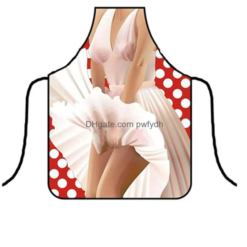 sexy cooking apron funny kitchen apron party baking bbq cosplay aprons creative sexy lady man cartoon aprons home kitchen tools hha815
