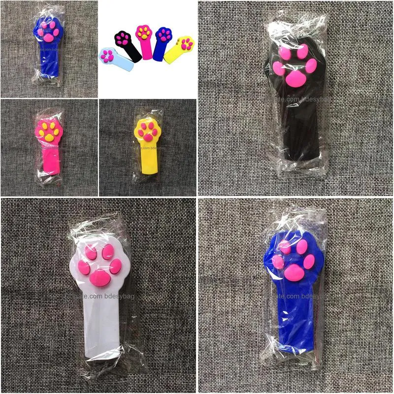 new footprint shape led light laser toys laser tease funny cat rods pet cat toys creative w0055