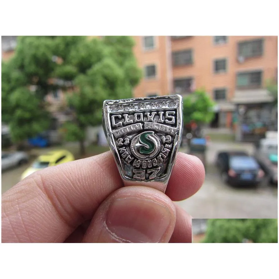 Cluster Rings 2007 Saskatchewan Roughriders The Grey Cup Championship Ring With Wooden Box Men Fan Souvenir Gift Wholesale Drop Drop D Dhxgs