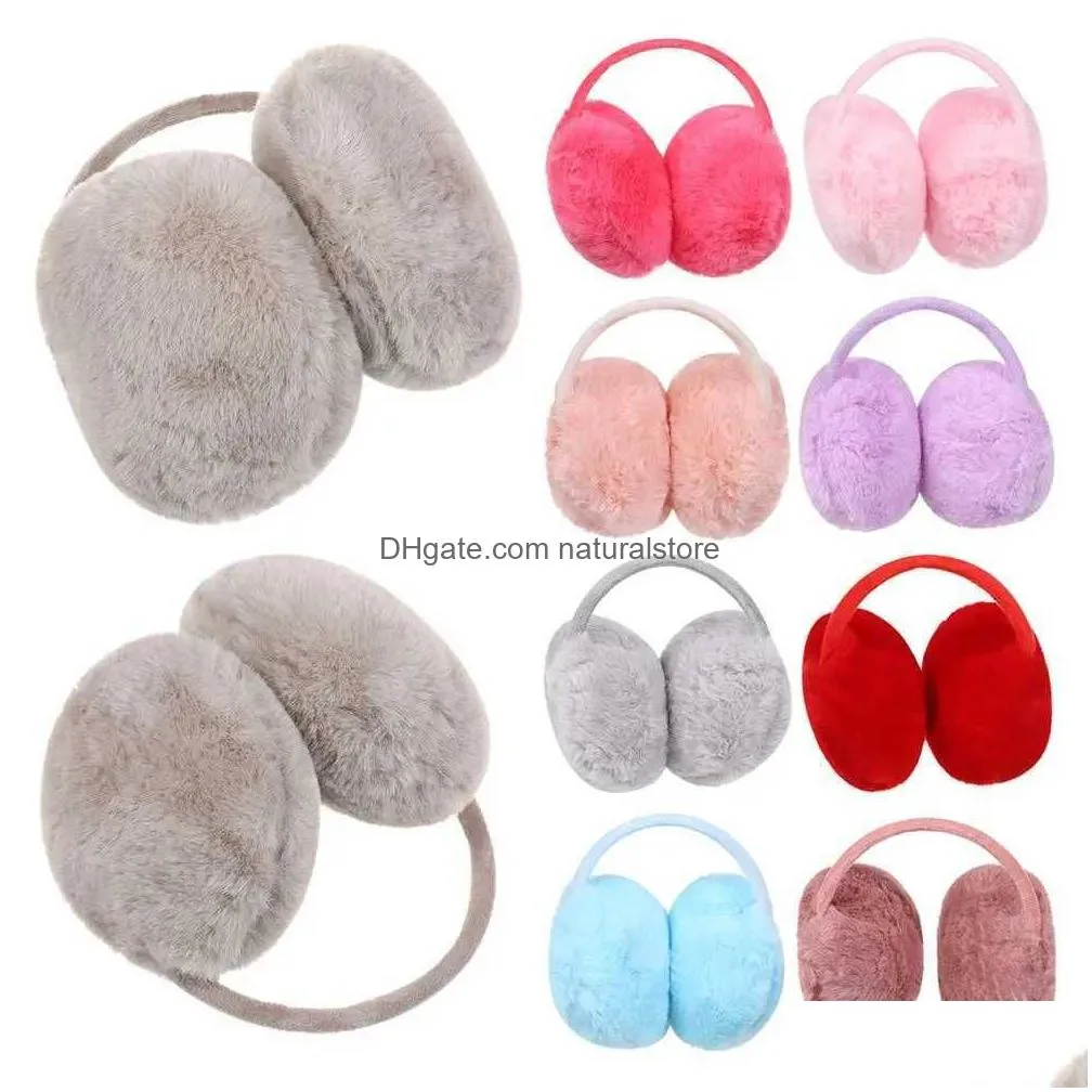 Ear Muffs Ear Muffs Colors Fashion Men Women Warm Earmuffs Soft Plush Thicken Protection Winter R231009 Drop Delivery Fashion Accessor Dhpda