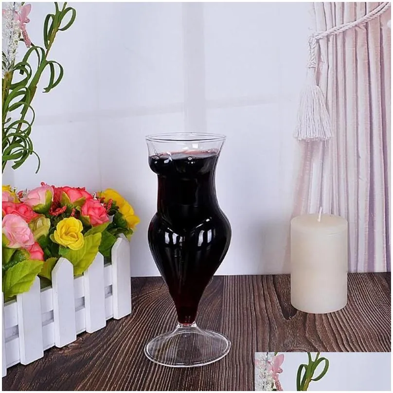 Creative Glass Cup Whiskey Glasses Wine S Lady Men Body Shape Chest Beer For 8