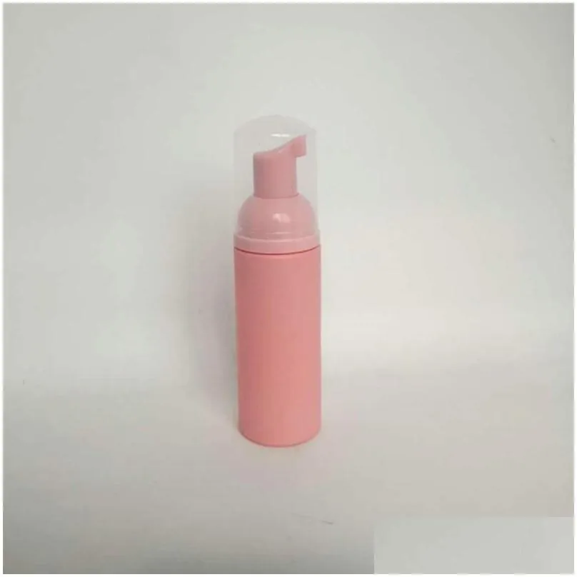 30ps 60ml Pink Plastic Foam Pump Refillable Empty Cosmetic Bottle Lashes Cleanser Soap Dispenser Shampoo Bottle With Golden1
