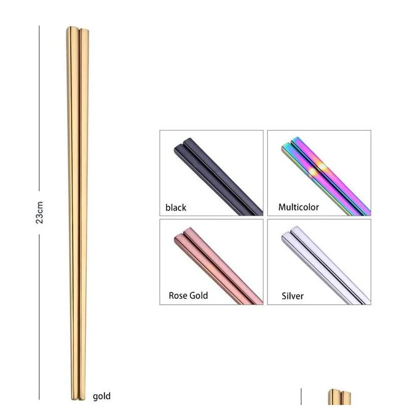 304 stainless steel chopsticks sushi chopsticks food grade chinese silver metal chopstick reusable chop stick kitchen tools