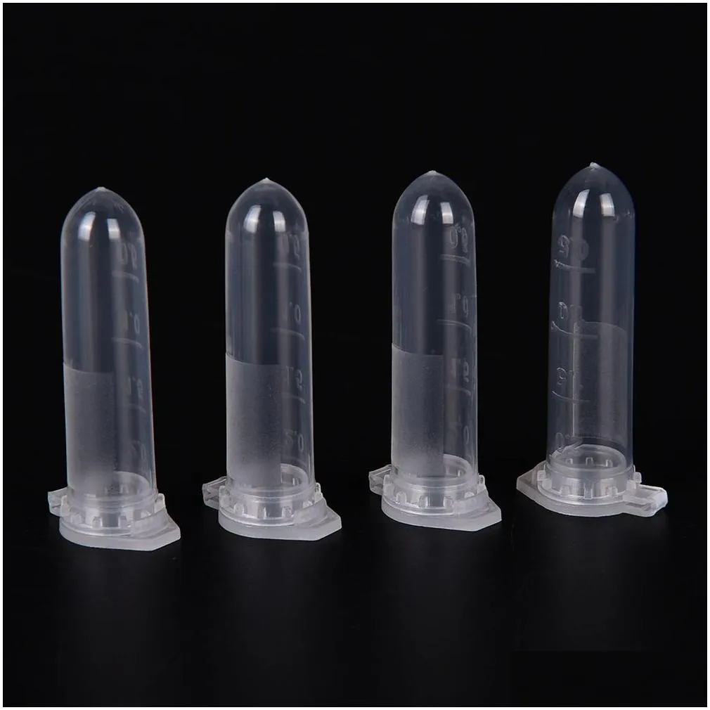 wholesale Wholesale- 100PCS Graduation 2ml Centrifuge Tube 2ml Volume Plastic Bottles with cap Transparent container Can legislate