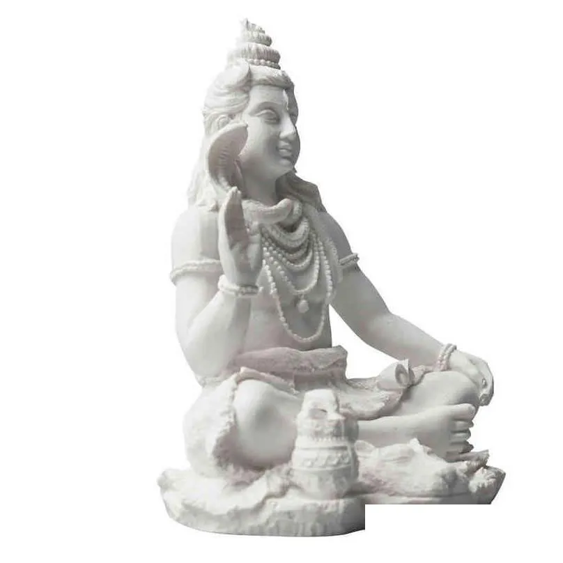 vilead 20cm shiva statue hindu ganesha vishnu buddha figurine home decor room office decoration india religion feng shui crafts 220112