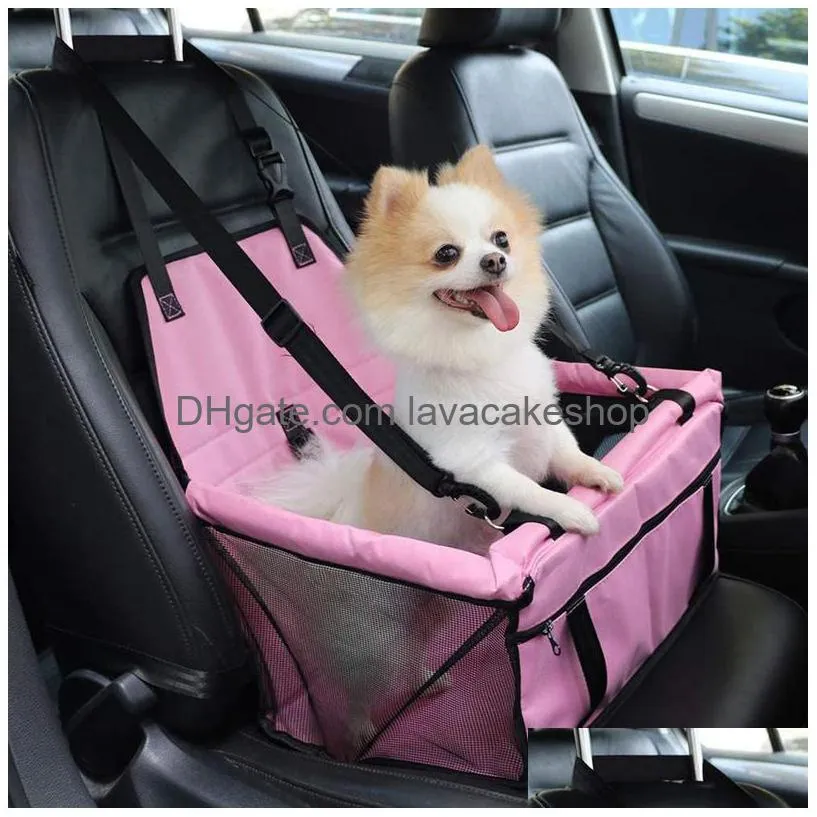 Dog Car Seat Covers Dog Car Seat Ers Puppy Portable Pet Booster Cars With Clip-On Safety Leash And Pvc Support Pipe Anti-Collapse Dogs Dh2Cp