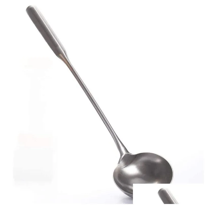 spoons soup ladle wok spatula the longer handle shovel spoon rustproof heat resistance integral forming durable stainless 230302