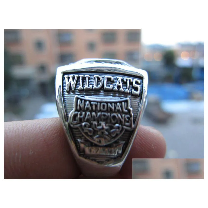 Cluster Rings 2012 University Of Kenky Wildcats National Championship Ring With Wooden Display Box Souvenir Fan Men Gift Wholesale Dro Dhubi