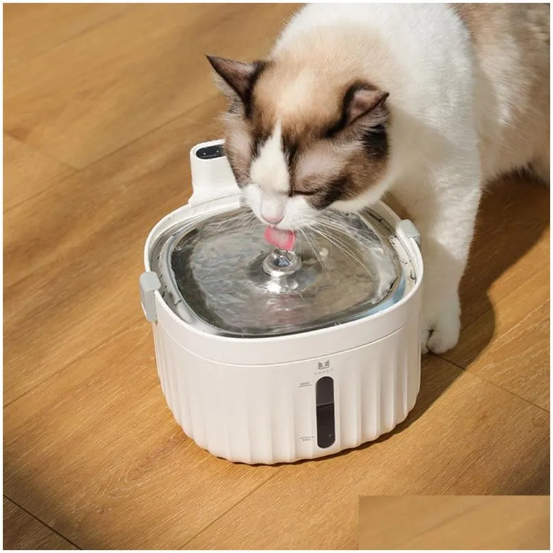 2l fountain for cats wireless motion sensor automatic cat drinker filtered dog water dispenser intelligent pet drinking feeder 220211