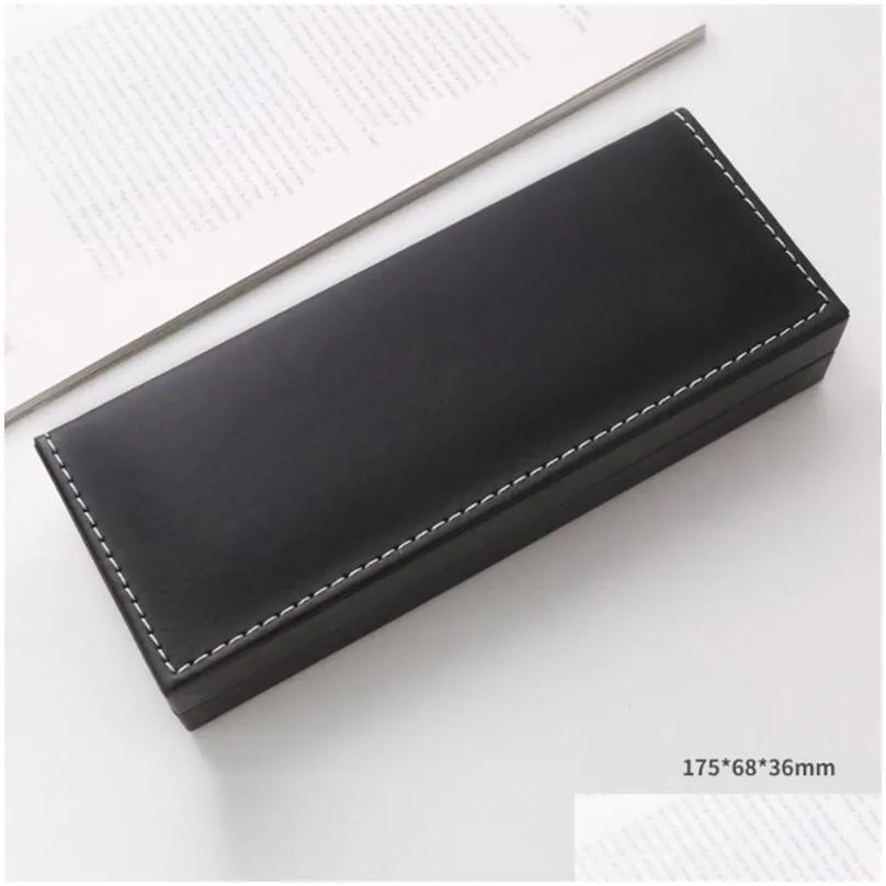 wholesale Luxury Empty Pu Leather pen box bag Pens Holder case