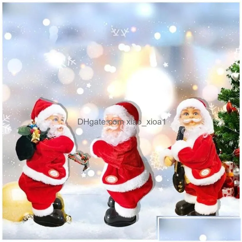 christmas decorations christmas decorations electric santa claus dolls funny singing dancing chrismas toy children gifts home decor