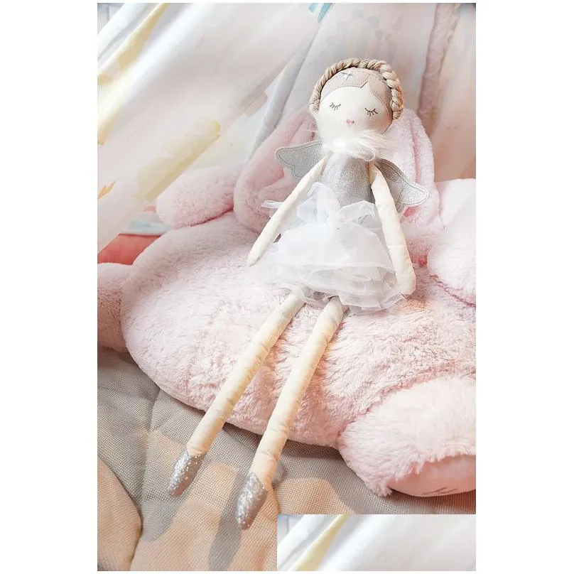 decorative objects figurines nordic 50cm fairy soothing girl doll plush toys for baby girls sleeping kids gift room decoration nursery decor