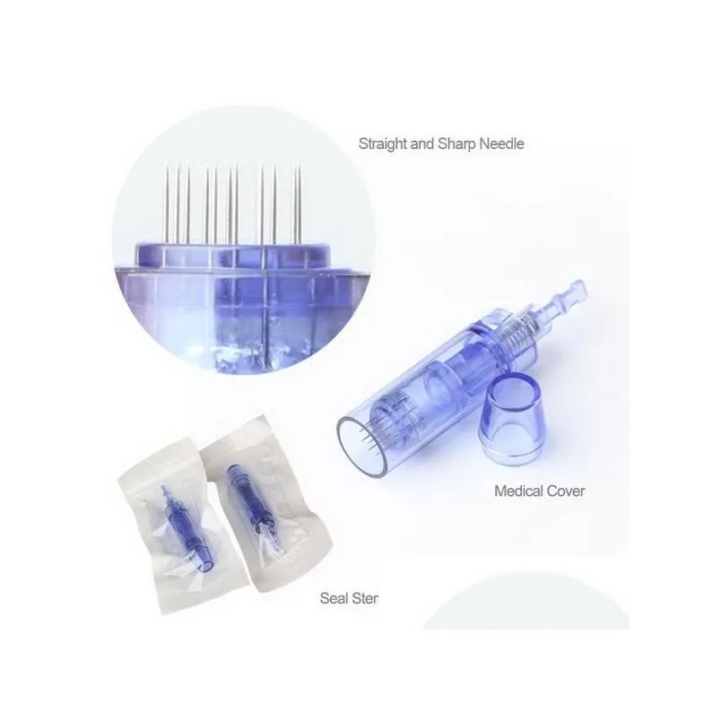 Rechargeable MicroNeedle Derma Pen Dermapen 12 Pins Disposable Cartridges Electric Derma Roller Pen For Skin Rejuvenation Scar Removal