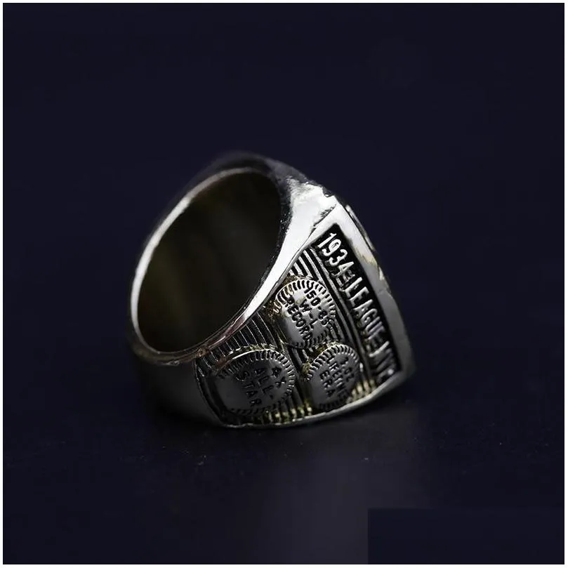 Cluster Rings Hall Of Fame Dizzy Dean 17 Team Champions Championship Ring With Wooden Box Set Souvenir Fan Men Gift Wholesale Drop Del Dh2Ra