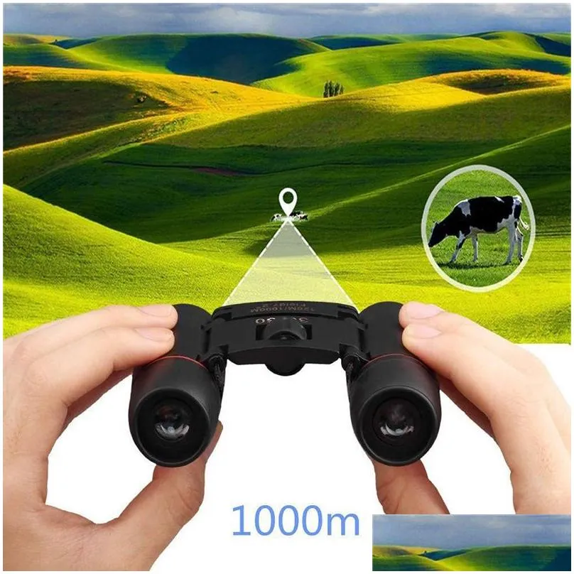 wholesale Mini Night Vision Telescope Binoculars PocketZoom Optical military Binocular Telescope Foldable Hiking Hunting 126/1000M