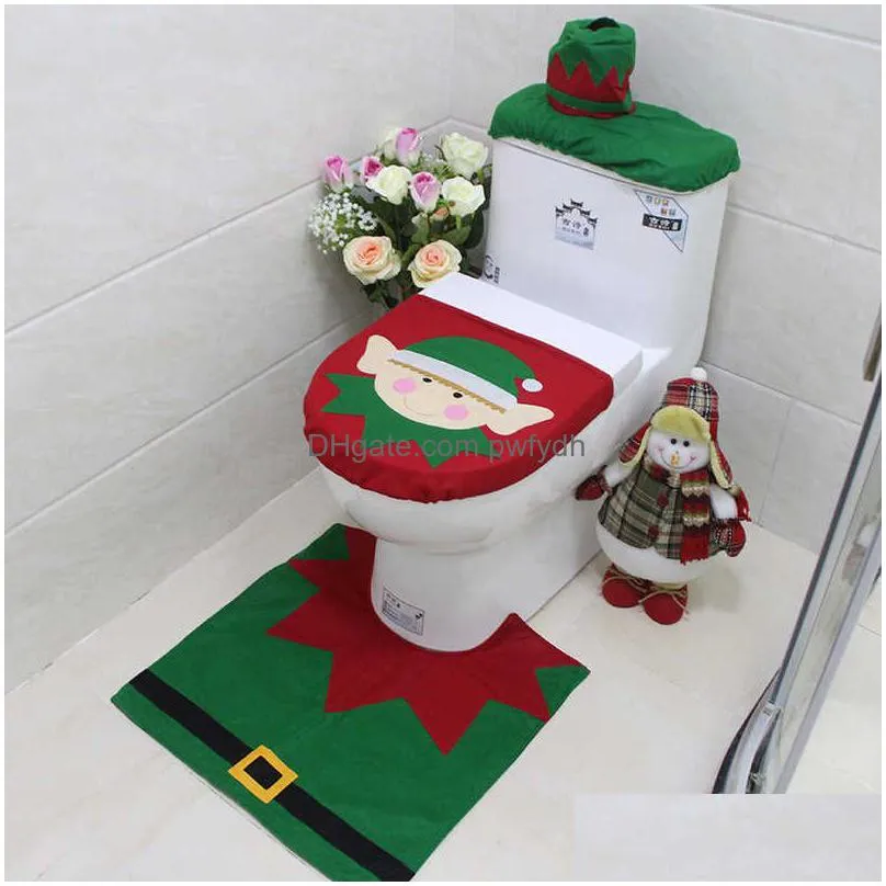 toilet seat covers cute christmas toilet seat covers home decoration creative santa claus bathroom mat xmas supplies for year navidad