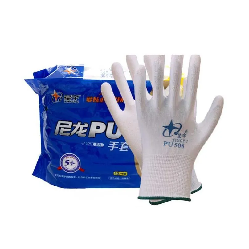 wholesale XINGYU Hand Protection Personal Protective Equipment Industrial Supplies MRO Office School Business Labor Gloves PU 508 518 Light Thin Breathable