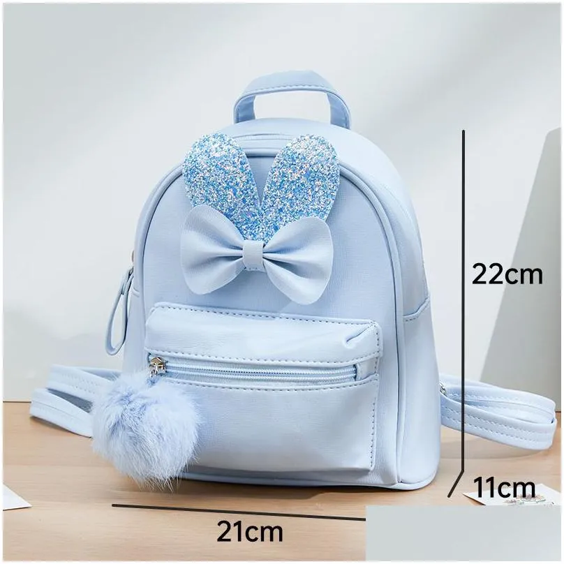 Backpacks Childrens Mini Backpack Purse Cute Bow School Bags For Kids Girls Baby Backpacks Mochilas 220519 Drop Delivery Baby, Kids Ma Dh1Ux