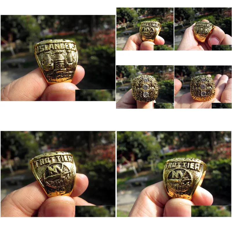 Cluster Rings 1982  Islanders  Cup Championship Ring Men Sport Fan Souvenir Gift Wholesale Drop Drop Delivery Jewelry R Dhbia