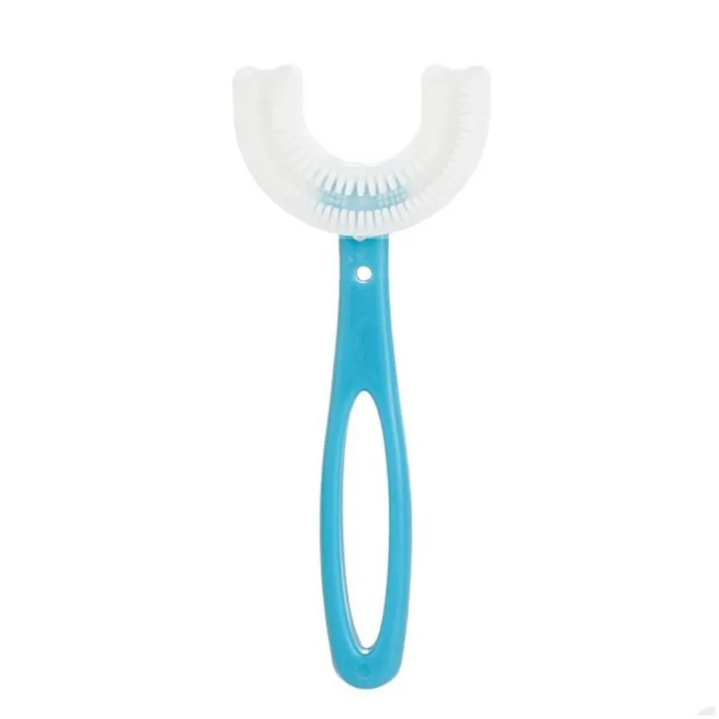 Soothers & Teethers Kids Toothbrush U-Shape Infant With Handle Silicone Oral Care Cleaning Brush For Toddlers Ages 2-12