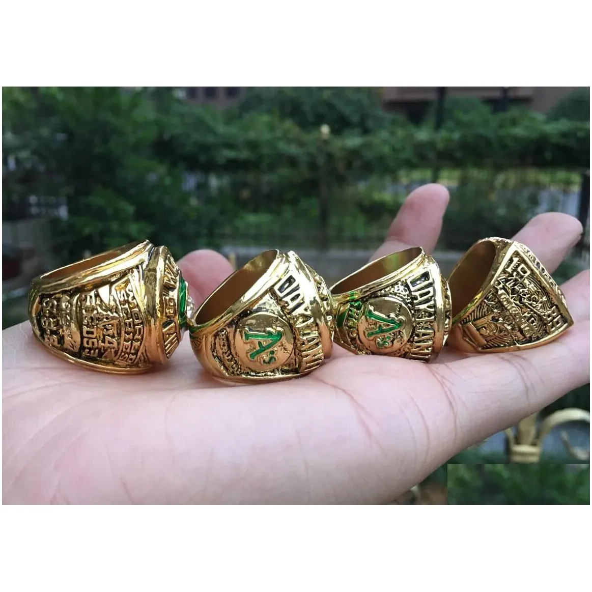 Cluster Rings 1989 Athletics World Baseball Champions Championship Ring Fan Men Christmas Promotion Gift Can Mix Drop Delivery Jewelry Dhnra