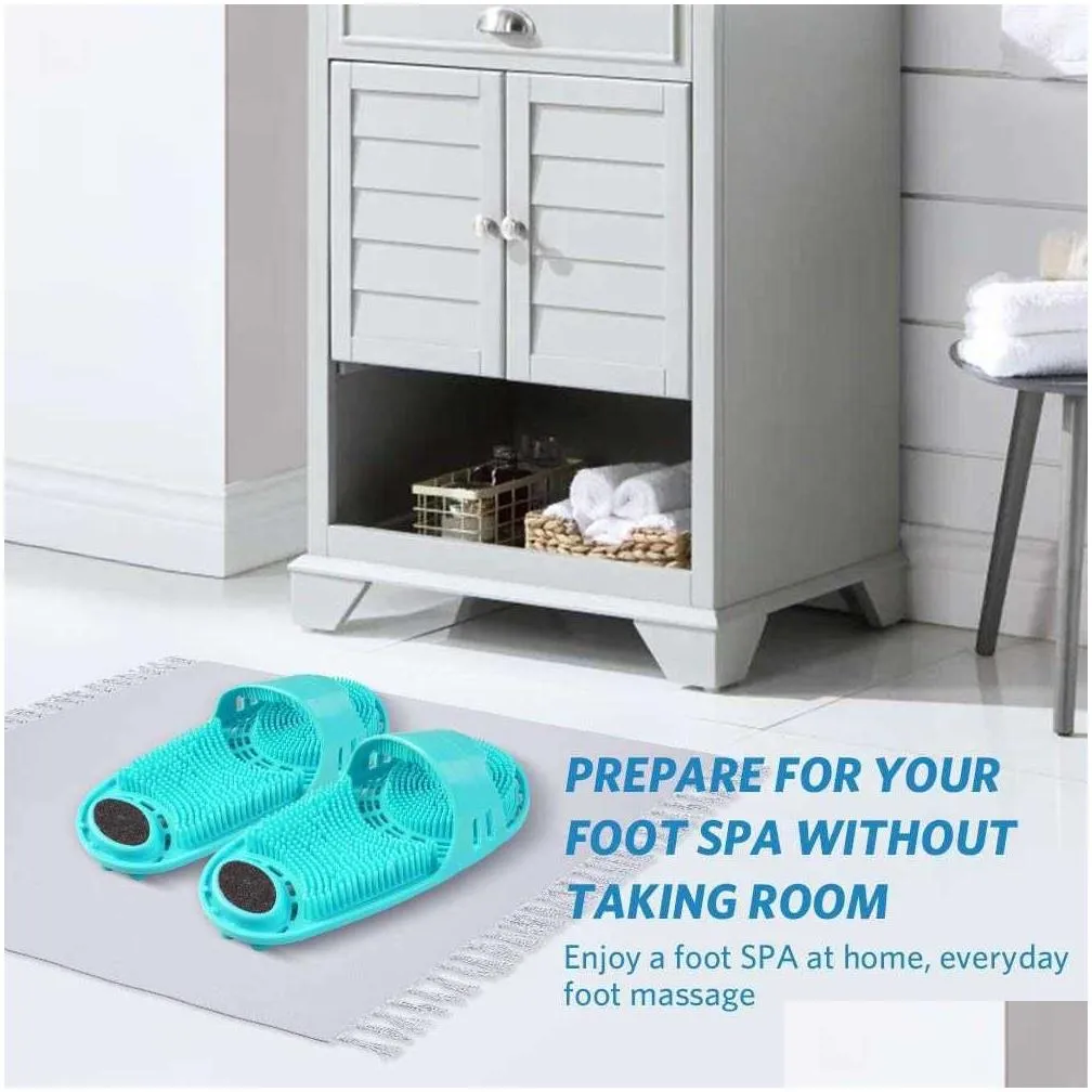 Silicone Bath Massage Cushion Brush For Lazy Wash Feet Clean Dead Skin Bathroom Artifact Back Cushion Shower Foot 210724