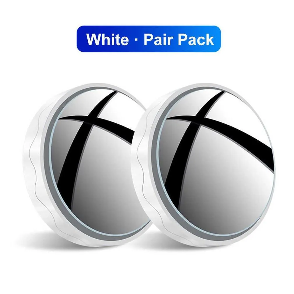 New 360ﾰ Adjustable Car Blind Spot Mirror Safety Driving Wide Angle Rearview Mirror Auxiliary Round Frame Clear Car Rear View