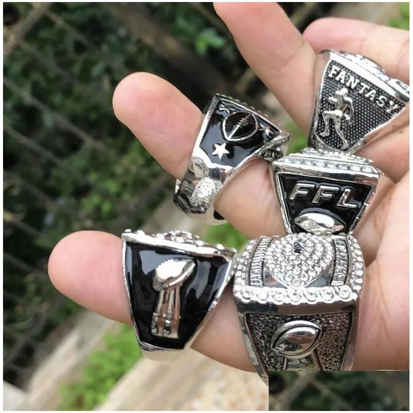 Cluster Rings 9Pcs 2011 12 13 Fantasy Football Team Champions Championship Ring Set Souvenir Men Fan Gift Drop Delivery Jewelry Ring Dhc2P