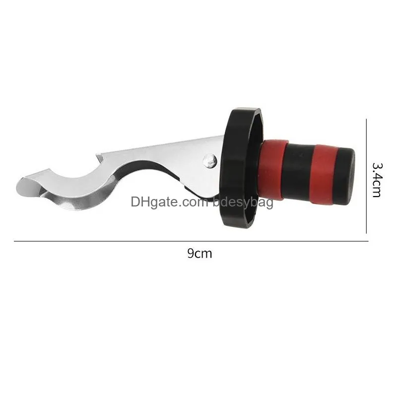 multifunctional beer red wine tool stainless steel bottle opener silicone cork wine stopper creative kitchen accessories lx5309