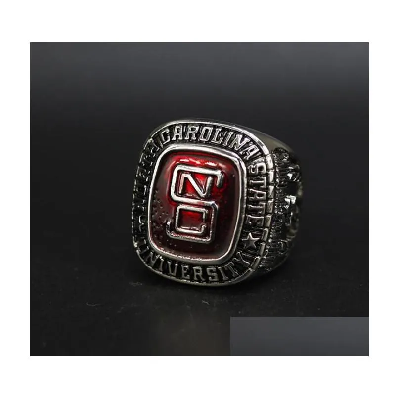 Cluster Rings 1974 North Carolina National Team Championship Ring With Wooden Box Souvenir Men Fan Sport Gift Wholesale 2021 Drop Deli Dhxhq