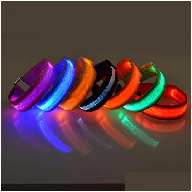 xl size led dog pet collar colorful light flashing luminous collar pet supplies glow safety tag xmas sale dh0177