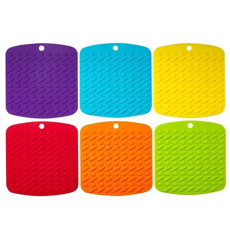 nonslip table mat insulation pad silicone mat thicken coaster bakeware oven mats placemat hanging bowl pot pad drain holder vt1758