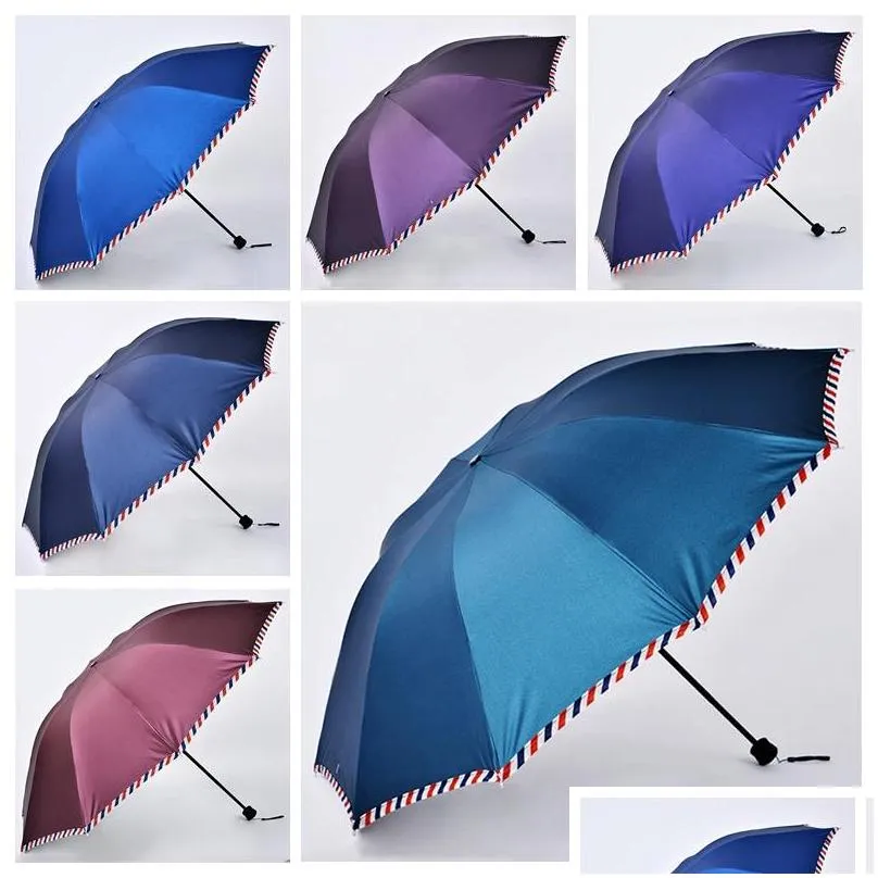 uv protection windproof umbrellas short handle straight solid color pongee umbrella women men sunny rainy umbrella customized dbc